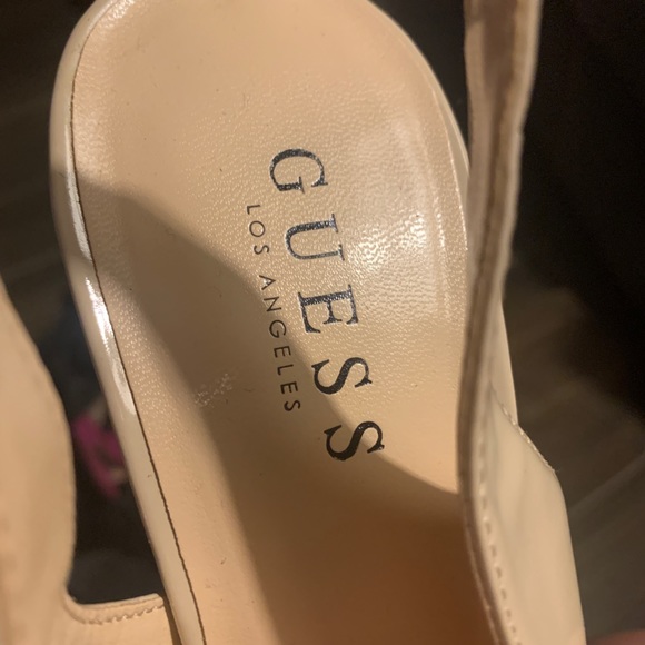 Guess Beige Peep-Toe Sling Back Heels - Picture 4 of 4
